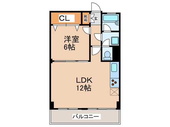 西道頓堀ハイツＤ棟の物件間取画像